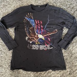 ⭐️CLEAR OUT distressed graphic long sleeve